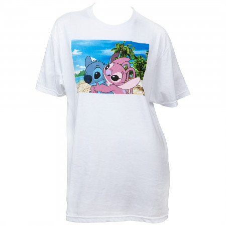 Disney Stitch And Angel Beach Hug T-Shirt